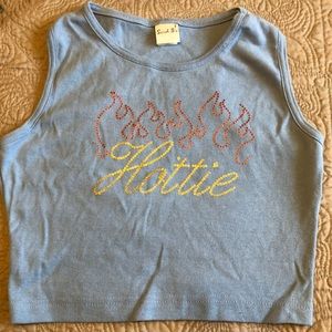 HOTTIE Crop Top Sleeveless T-shirt, XL